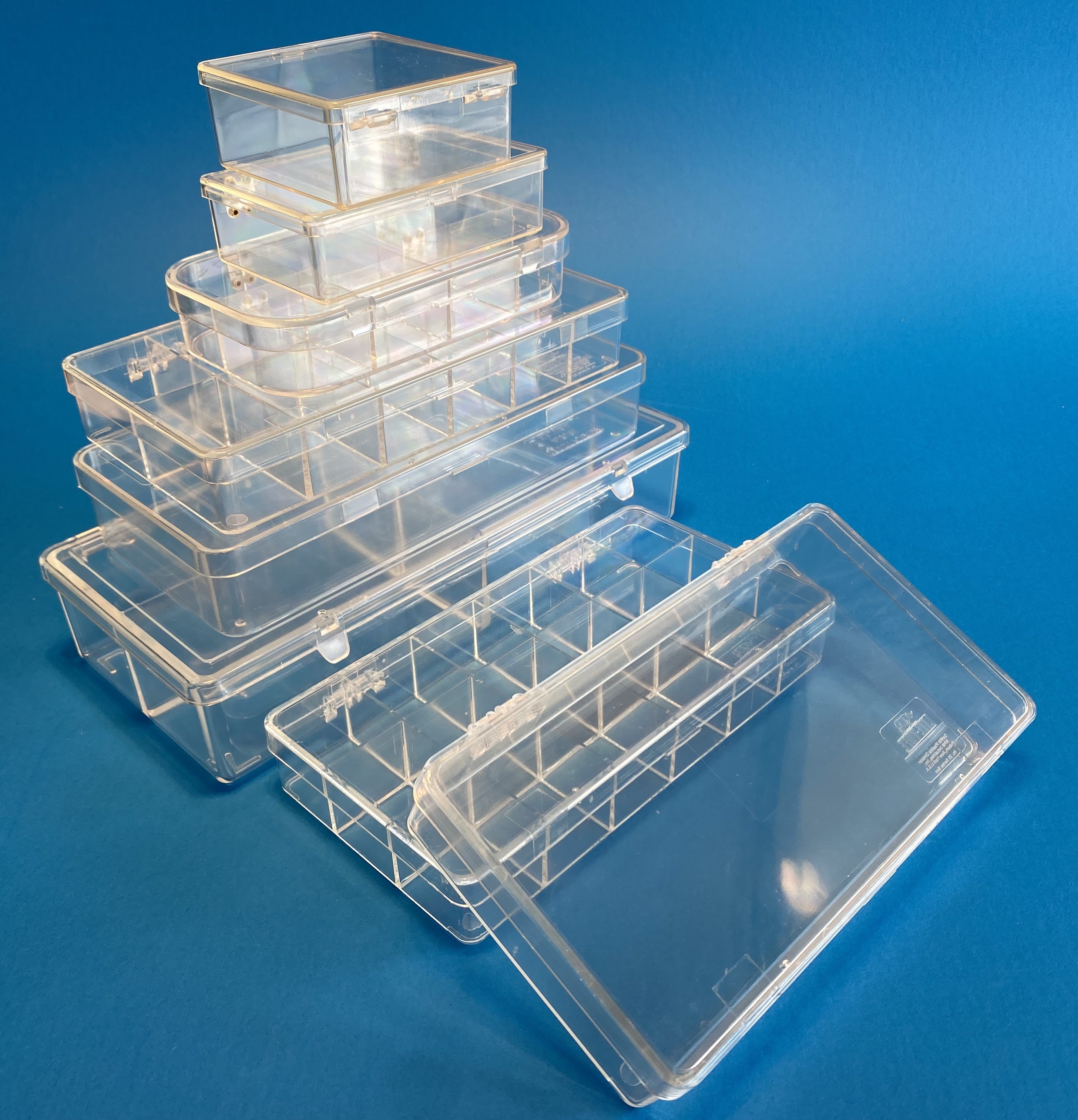 A selection of our clear tough plastic cases, arrangement 3