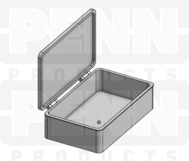 D23 Case, 1 Bay with Hang Tab, Black Conductive Polypropylene (carton of 108 ea)