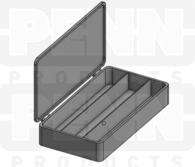 D26 Case, 3 Bays, Clear Impact-Protected Copolymer (carton of 76 ea)