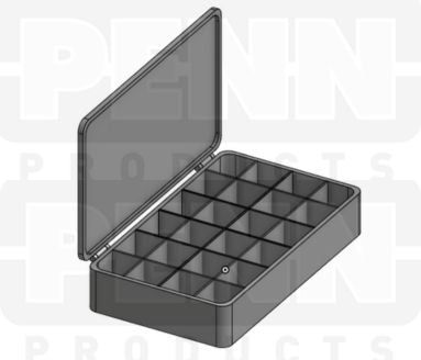 D46 Case, 20 Bays, Clarified Polypropylene (carton of 46 ea) CONTACT FOR QUOTE