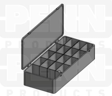 D54 Case, 17 Bays, Clear Impact-Protected Copolymer (carton of 36 ea)