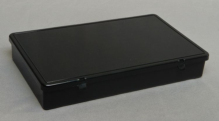 Our D55 case with 15 bays molded in conductive polymer photographed in a closed position