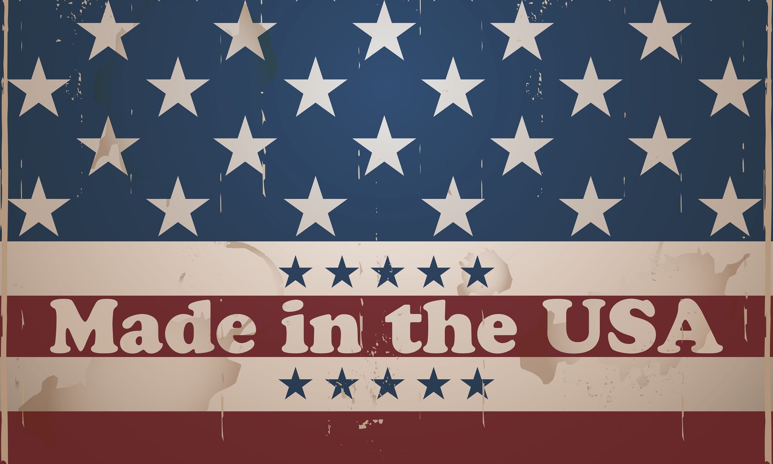 Made in USA image with stars and stripes