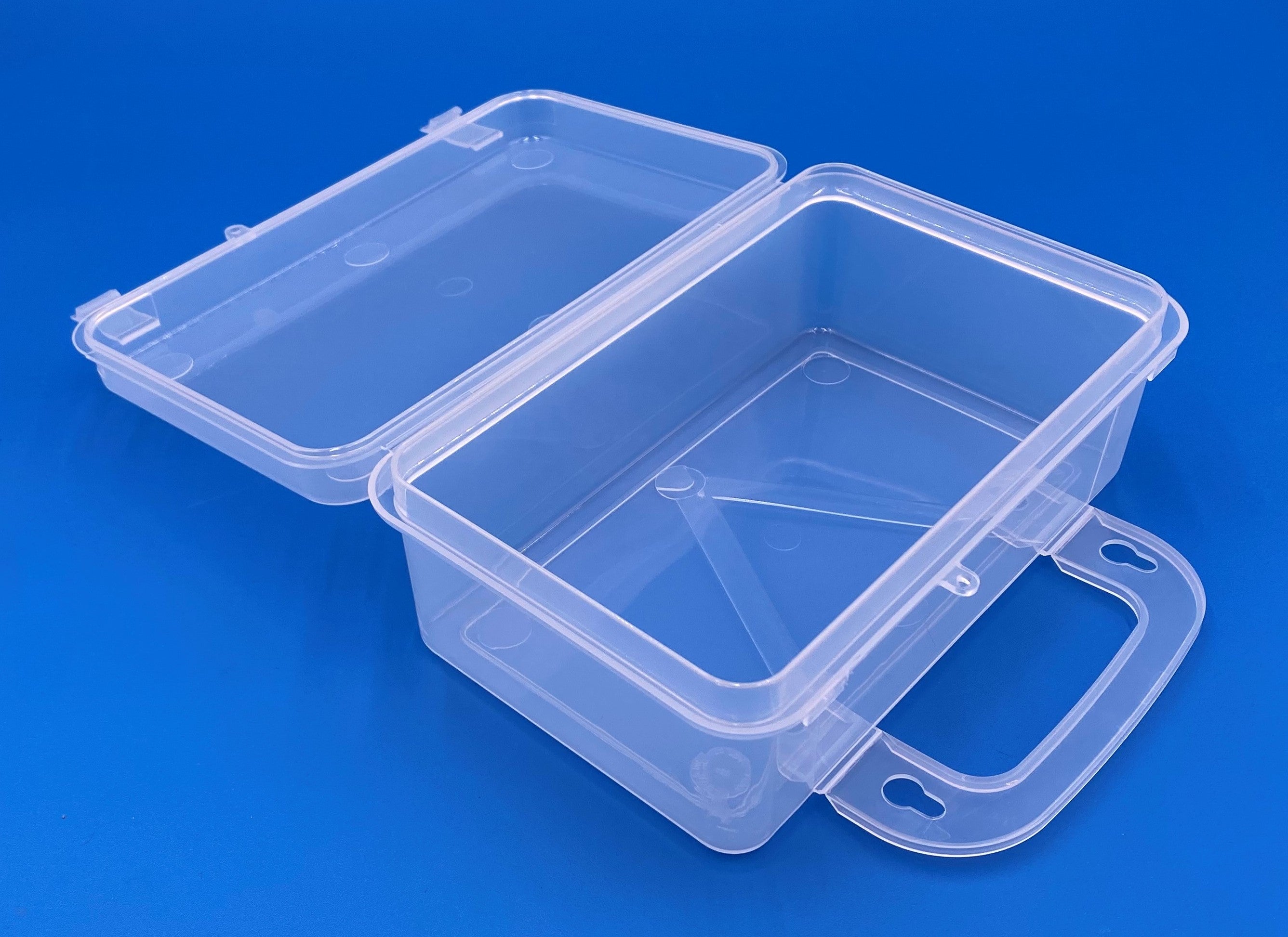 S10 case molded in clear polypropylene, open