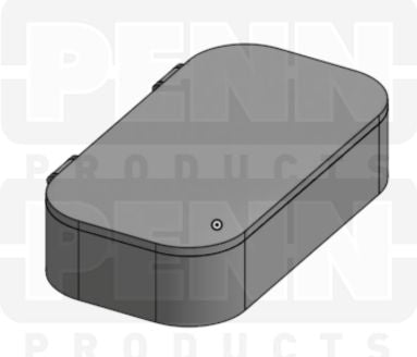 D25 Case, 2 Bays, Clarified Polypropylene (carton of 65 ea)