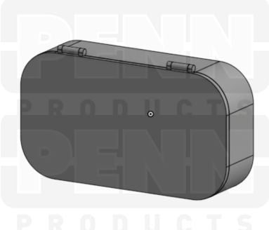 D25 Case, 2 Bays, Clarified Polypropylene (carton of 65 ea)