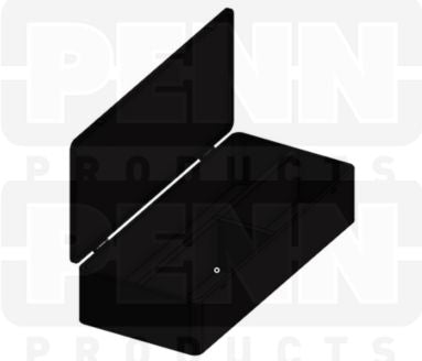 D54 Case, 3 Bays, Black Conductive Polypropylene (carton of 36 ea)