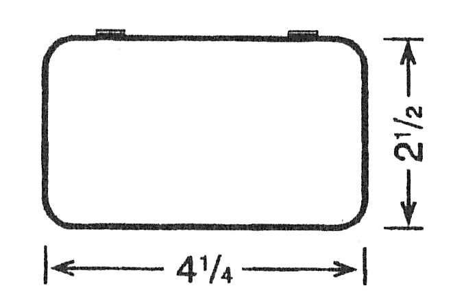 D23 case, 1 bay, sketch with dimensions