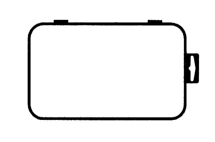D23 case, 1 bay with hang tab, sketch