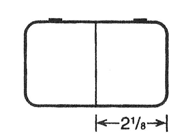 D23 case, 2 bays, sketch with dimensions
