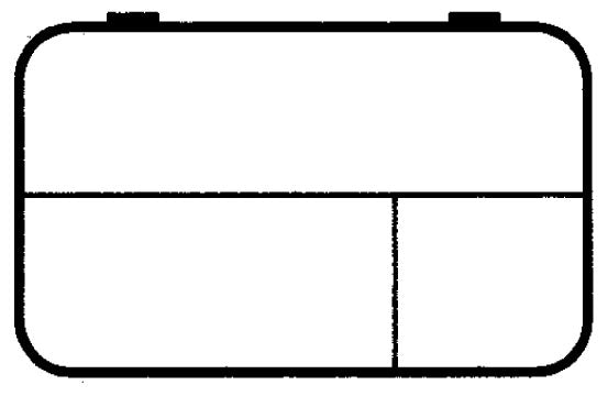 D23 Case, 3 Bays, Clarified Polypropylene (carton of 108 ea)