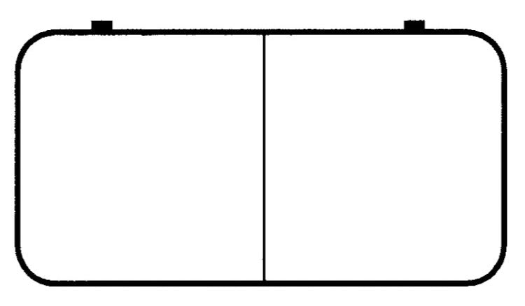 D25 Case, 2 Bays, Clarified Polypropylene  (carton of 65 ea) - CONTACT FOR QUOTE