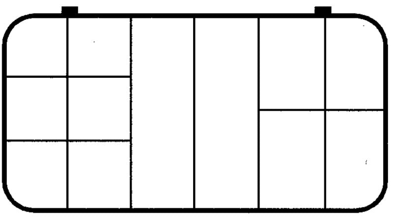 D26 Case, 12 Bays Config 2, Clarified Polypropylene (carton of 76 ea)