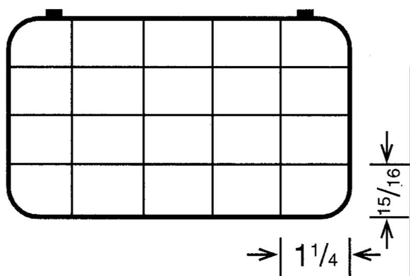 D46 Case, 20 Bays, Clarified Polypropylene (carton of 46 ea) CONTACT FOR QUOTE