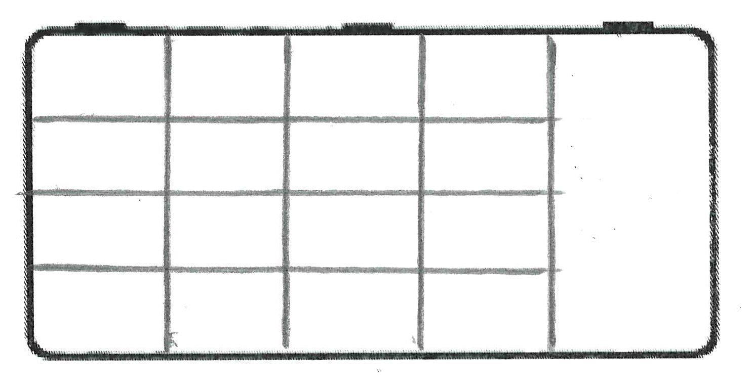 D54 case, 17 bays, sketch