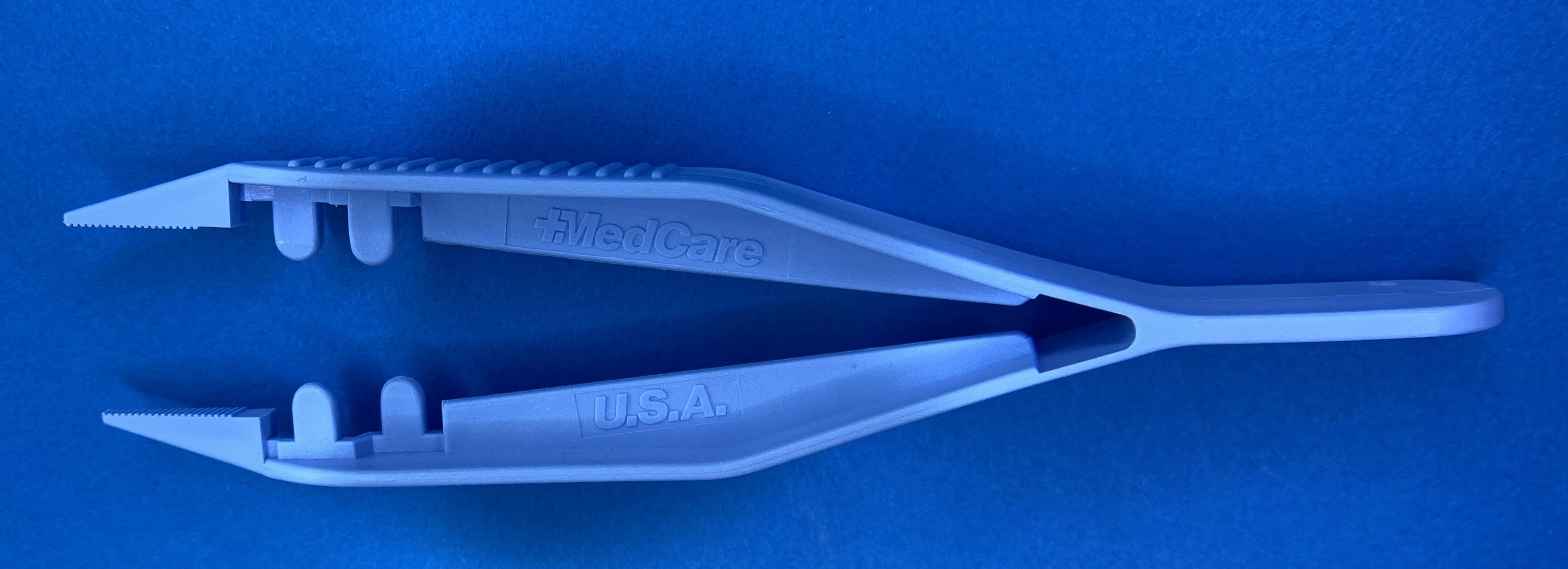 Plastic Tweezers Thumb Dressing Forceps, single item open