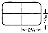 D23 case, 4 bays, sketch with dimensions