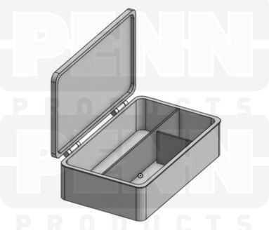 D23 Case, 3 Bays, Clarified Polypropylene (carton of 108 ea)