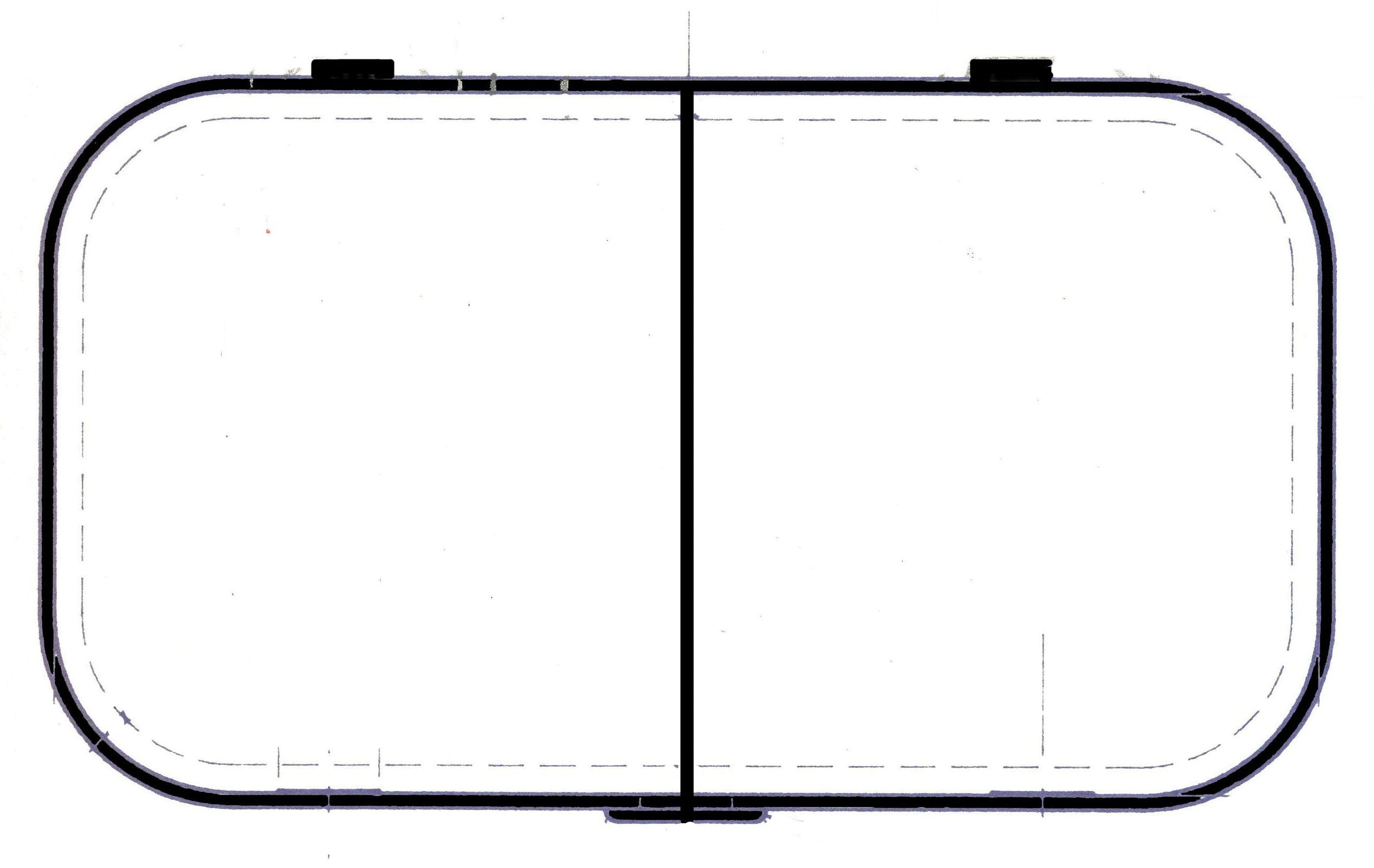 D25 Case, 2 Bays, Clarified Polypropylene  (carton of 65 ea)