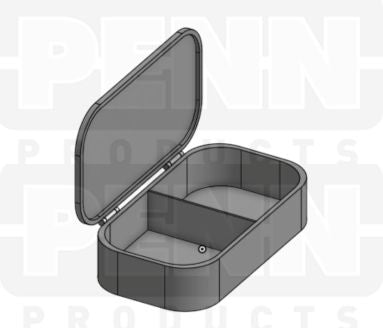 D25 Case, 2 Bays, Clear Impact-Protected Copolymer  (carton of 65 ea) - CONTACT FOR QUOTE