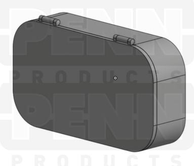 D25 Case, 2 Bays, Clear Impact-Protected Copolymer  (carton of 65 ea) - CONTACT FOR QUOTE