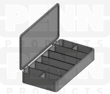 D26 Case, 8 Bays, Black Conductive Polymer (carton of 76 ea)