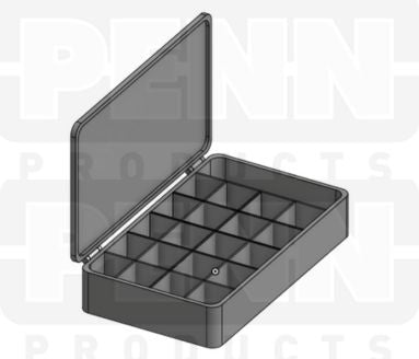 D46 Case, 17 Bays, Clarified Polypropylene (carton of 46 ea) CONTACT FOR QUOTE