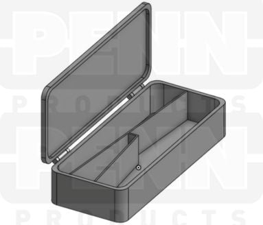 D53 Case, 3 Bays, Black Conductive Polypropylene (carton of 82 ea)