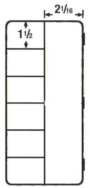 D54 case, 7 bays, sketch with dimensions