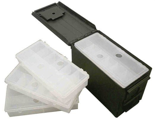 Another photo of a D54 case pictured with a 50 cal ammo box - three of the D44 cases fit inside