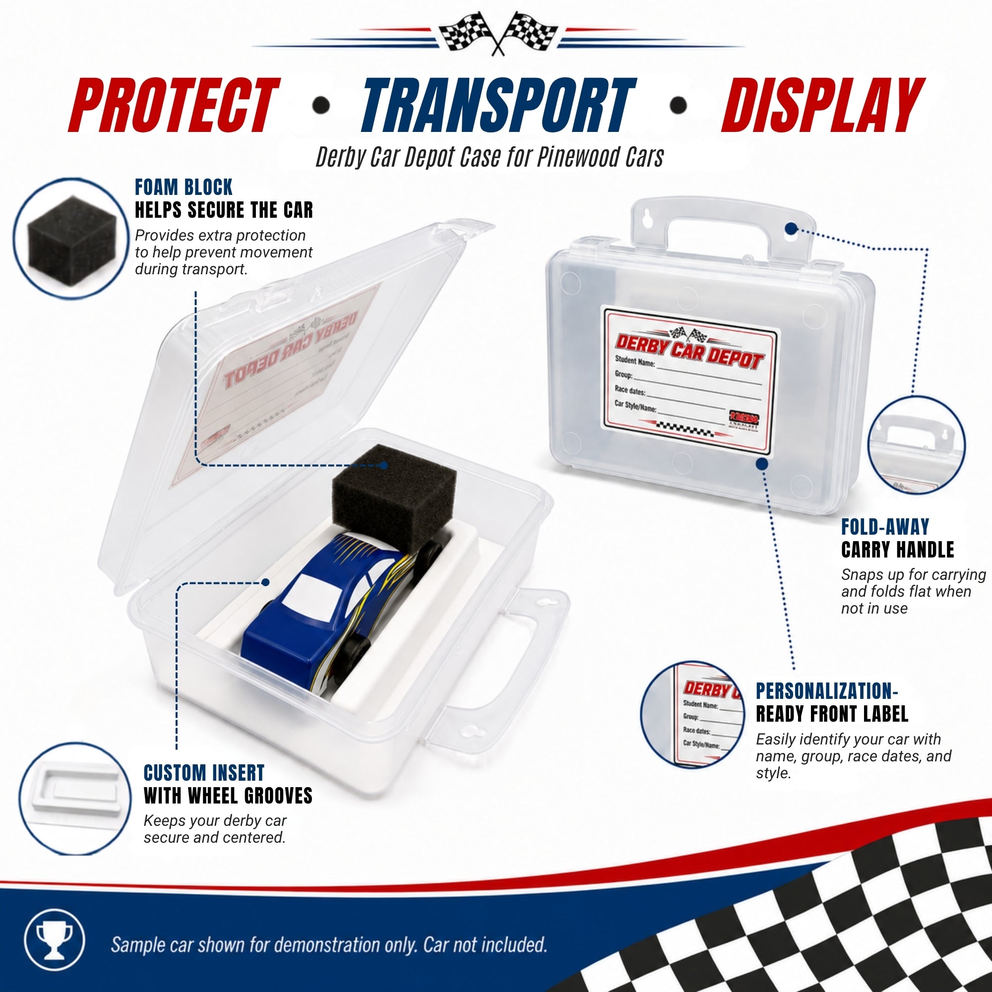 Derby Car Depot Case for Pinewood Cars