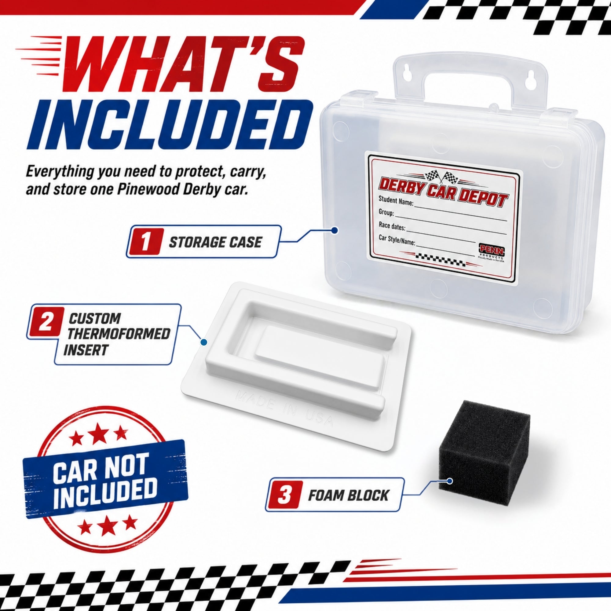 Derby Car Depot Case for Pinewood Cars