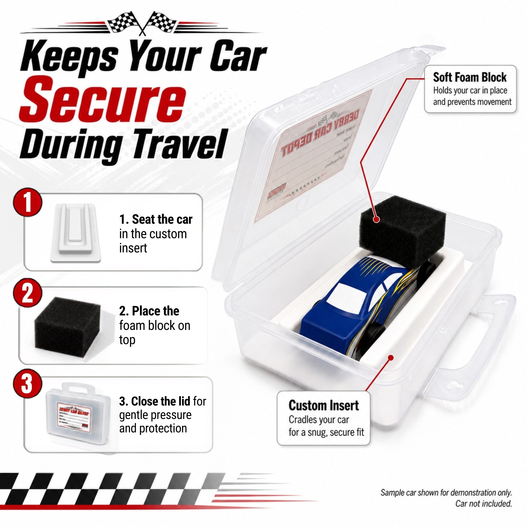 Derby Car Depot Case for Pinewood Cars
