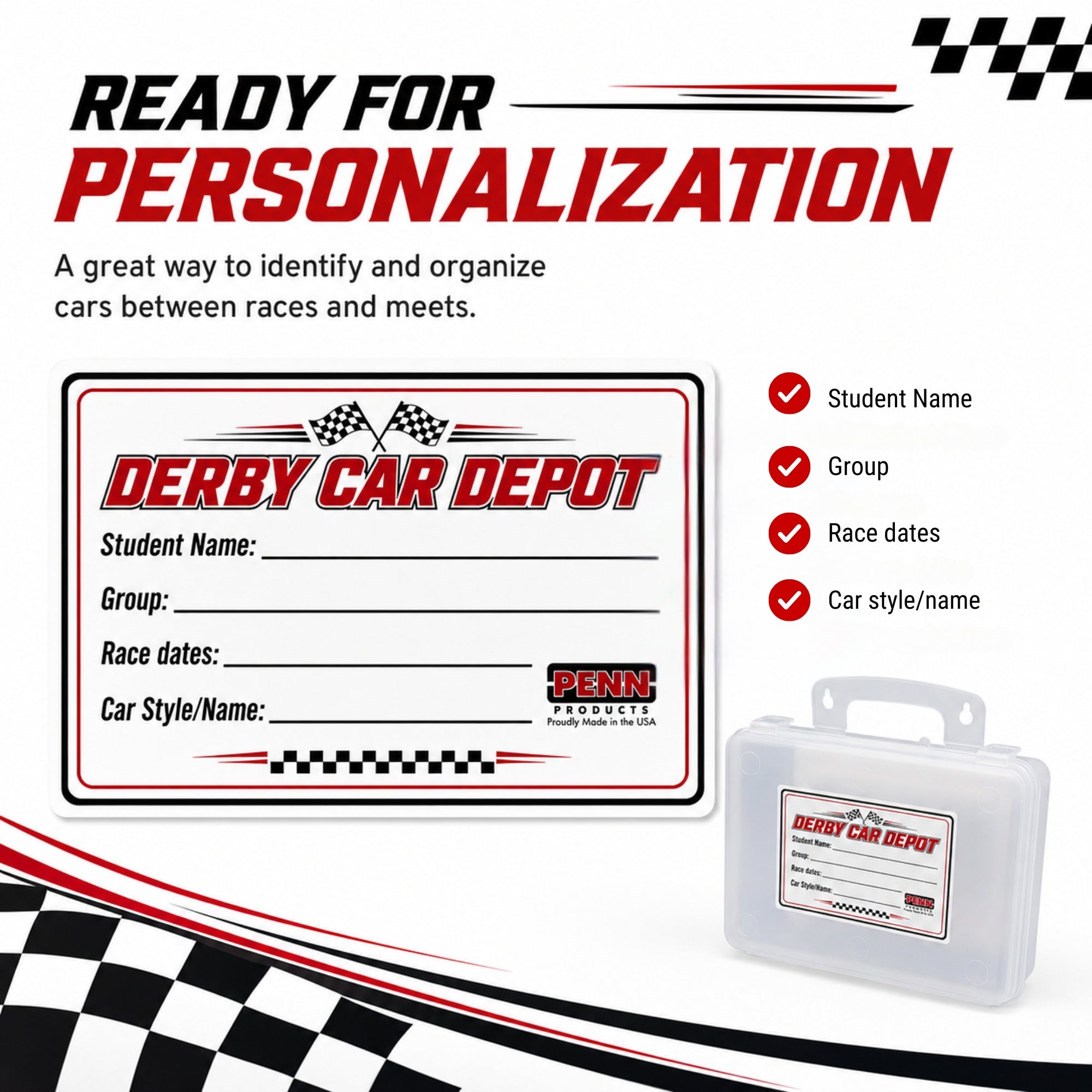 Derby Car Depot Case for Pinewood Cars