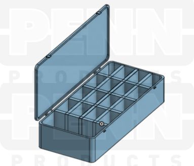 D54 Case, 17 Bays, Clear Impact-Protected Copolymer (carton of 36 ea)