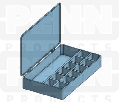 D55 Case, 13 Bays, Clear Impact-Protected Copolymer (carton of 32 ea)