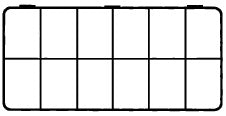 D54 Case, 12 Bays, Black Conductive Polypropylene (carton of 36 ea)